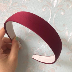 1PC Plastic Fashion Canvas Wide Headband Hair Band Headwear Bezel Hair Accessories For Woman Satin Covered Resin Hairbands