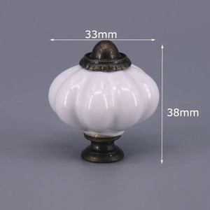 1x Classic White  Porcelain/Ceramic Drawer Pull Knob Cabinet Cupboard Door Handle Knob