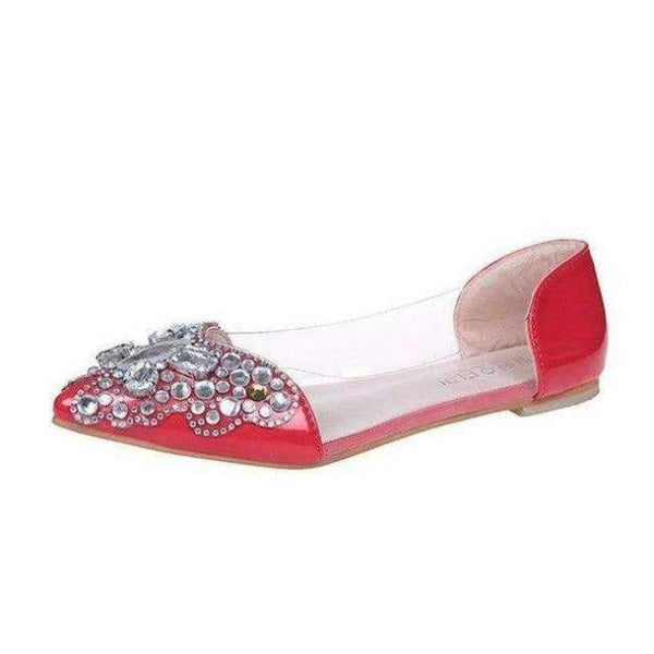 Planet Gates Red 2 / 4 ANOVISHANA women Ballet flats shoes women Rhinstone ballerina flats women flats shoes luxury shoes Crystal wedding shoes D401