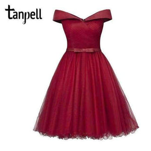 Planet Gates red / 2 Cocktail dress pink A-line knee length sashes dress cheap graduation party black short cocktail dresses