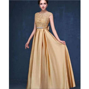 Planet Gates Red / 2 Long Lace Dark Pink Evening Dresses 2018 A-line Floor-Length Formal Party Prom Dresses O-neck Sleeveless Bow