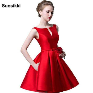 Planet Gates Red / 2 New fashion fuchsia vestido de noiva short design Champange color lace up bridal party cocktail dress
