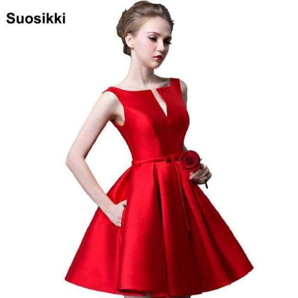 Planet Gates Red / 2 New fashion fuchsia vestido de noiva short design Champange color lace up bridal party cocktail dress