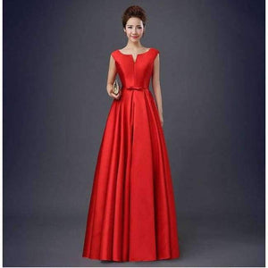 Planet Gates red / 2 Quality Wine Red Bridesmaid Dresses Long Thick Satin Floor Length Elegant Prom Party Dresses Vestido Da Dama De Honra 2017