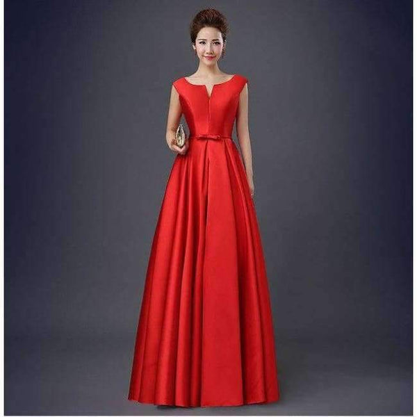 Planet Gates red / 2 Quality Wine Red Bridesmaid Dresses Long Thick Satin Floor Length Elegant Prom Party Dresses Vestido Da Dama De Honra 2017