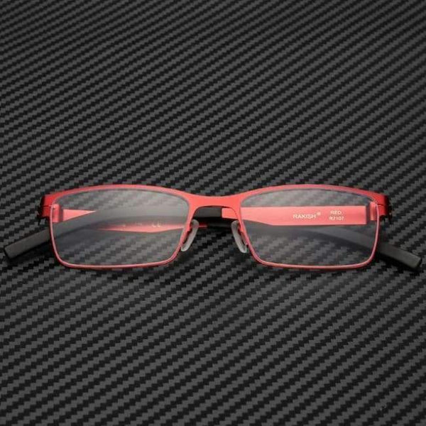 Planet Gates Red 2 Screwless Anti Blue Light Ray Blocking Computer Glasses Women Men Blue Ray Block Protective Eye Optical Eyewear Frame
