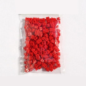 Planet Gates Red 200pcs Mini Building Blocks DIY Brick 1x1Dots 200PCS 25Colors Educational Games Toys for Children Compatible with brands blocks