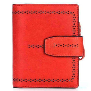 Planet Gates red 2018 Muurdde RFID Fashion Hollow Out Genuine Leather Women Wallet And Purses Coin Purse Female Small Portomonee Lady Money Bag