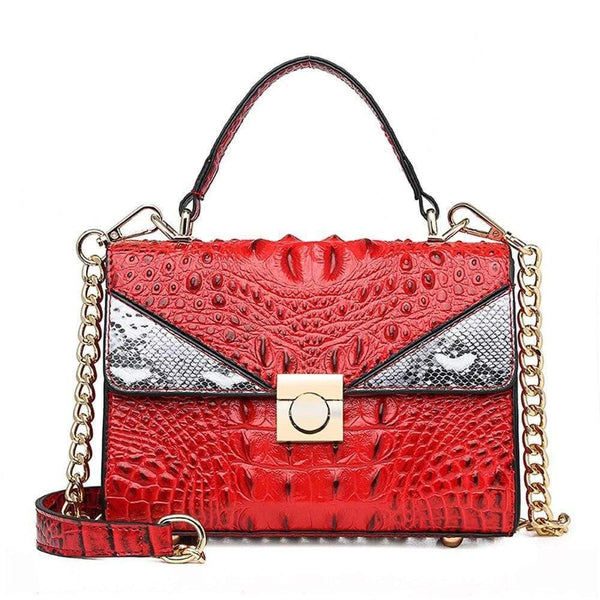 Quality Luxury Alligator Lady Bags New Retro PU Leather Women Single Shoulder Bag Fashion Chain