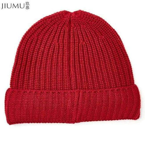 Planet Gates Red / 23-30CM JIUMU Wool Women Beanie 2018 New Thick & Warm Winter Hat Brand Casual Women's Knitted Chunky Soft Skullies gorros mujer invierno