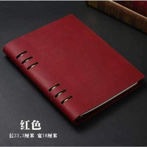 Planet Gates Red / 235X180 mm A5 Notebook Diary Loose leaf Writing Pads Business Office Spiral Binder 6 Rings Gift School Supplies Travelers Planner