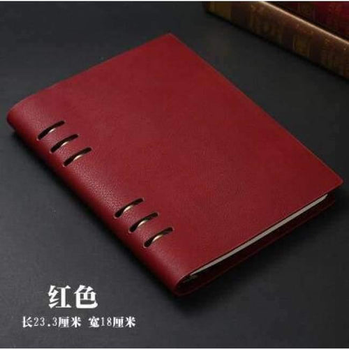 Planet Gates Red / 235X180 mm A5 Notebook Diary Loose leaf Writing Pads Business Office Spiral Binder 6 Rings Gift School Supplies Travelers Planner