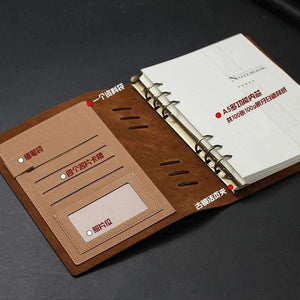 Planet Gates Red / 235X180 mm A5 Notebook Diary Loose leaf Writing Pads Business Office Spiral Binder 6 Rings Gift School Supplies Travelers Planner