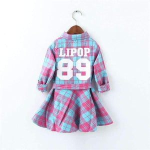 Planet Gates Red / 24M Girls Long Sleeve Plaid Dresses Children Cotton Dresses Toddler Clothing Baby Girl Clothing Kids Preppy Dresses Branca De Neve