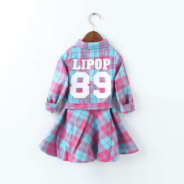 Planet Gates Red / 24M Girls Long Sleeve Plaid Dresses Children Cotton Dresses Toddler Clothing Baby Girl Clothing Kids Preppy Dresses Branca De Neve