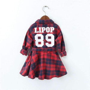 Planet Gates Red / 24M Girls Long Sleeve Plaid Dresses Children Cotton Dresses Toddler Clothing Baby Girl Clothing Kids Preppy Dresses Branca De Neve