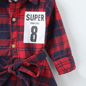 Planet Gates Red / 24M Girls Long Sleeve Plaid Dresses Children Cotton Dresses Toddler Clothing Baby Girl Clothing Kids Preppy Dresses Branca De Neve