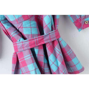 Planet Gates Red / 24M Girls Long Sleeve Plaid Dresses Children Cotton Dresses Toddler Clothing Baby Girl Clothing Kids Preppy Dresses Branca De Neve
