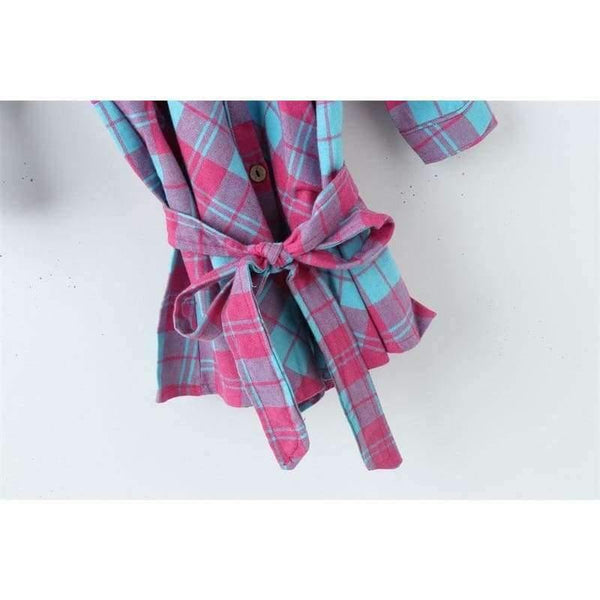 Planet Gates Red / 24M Girls Long Sleeve Plaid Dresses Children Cotton Dresses Toddler Clothing Baby Girl Clothing Kids Preppy Dresses Branca De Neve