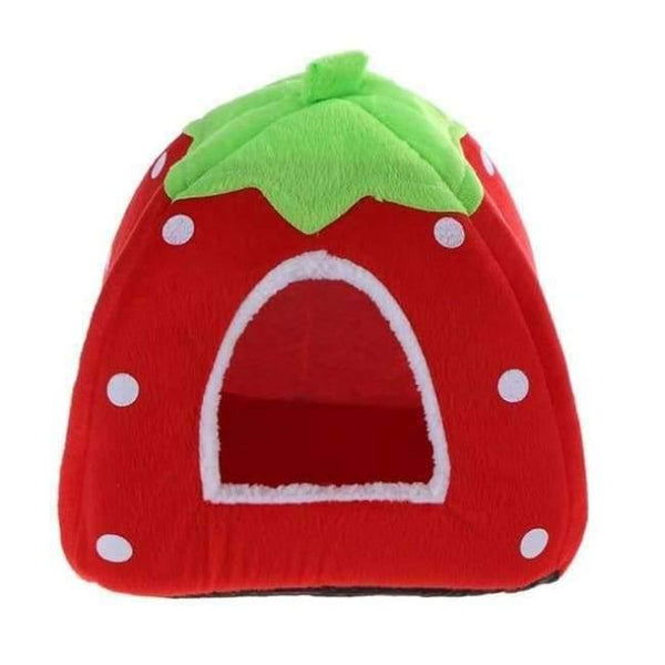 Planet Gates red / 26x26cm Foldable Cat Dog Kennel Warm Cushion Strawberry Shape Sponge Pet House Dog Nest D0014