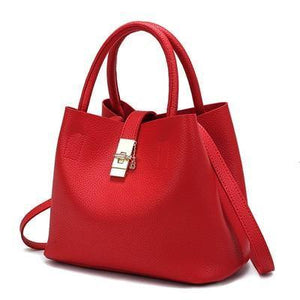 Planet Gates Red / 29 x 13 x 22 cm Women Handbags  Famous Fashion Brand Candy Shoulder Bags Ladies Totes Simple Trapeze Women Messenger Bag sac a main