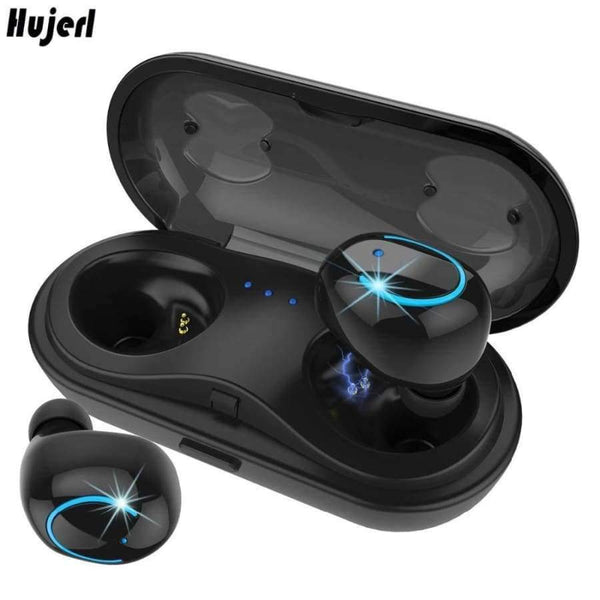 Planet Gates Red 2pc Wireless Earbuds Stereo Bluetooth Earphones Wireless Bluetooth Headphone Earphone with Built-in HD Mic and Charging Case