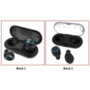 Planet Gates Red 2pc Wireless Earbuds Stereo Bluetooth Earphones Wireless Bluetooth Headphone Earphone with Built-in HD Mic and Charging Case