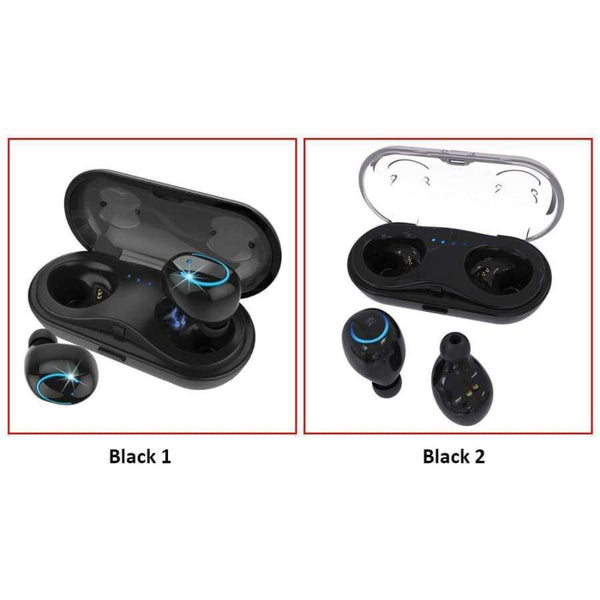 Planet Gates Red 2pc Wireless Earbuds Stereo Bluetooth Earphones Wireless Bluetooth Headphone Earphone with Built-in HD Mic and Charging Case