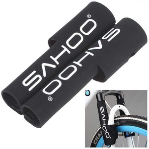 Planet Gates Red 2Pcs/Pair Bicycle Frame Chain Protector Cycling Mountain Bike Stay Front Fork Protection Guard Protective Pad Wrap Cover