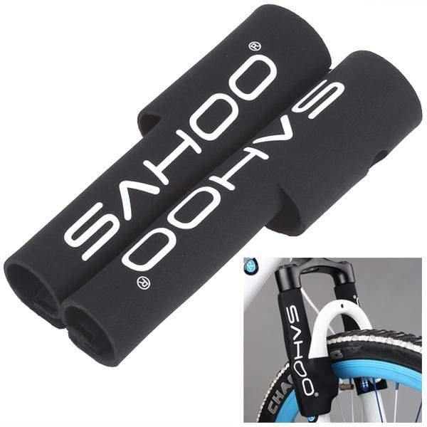 Planet Gates Red 2Pcs/Pair Bicycle Frame Chain Protector Cycling Mountain Bike Stay Front Fork Protection Guard Protective Pad Wrap Cover