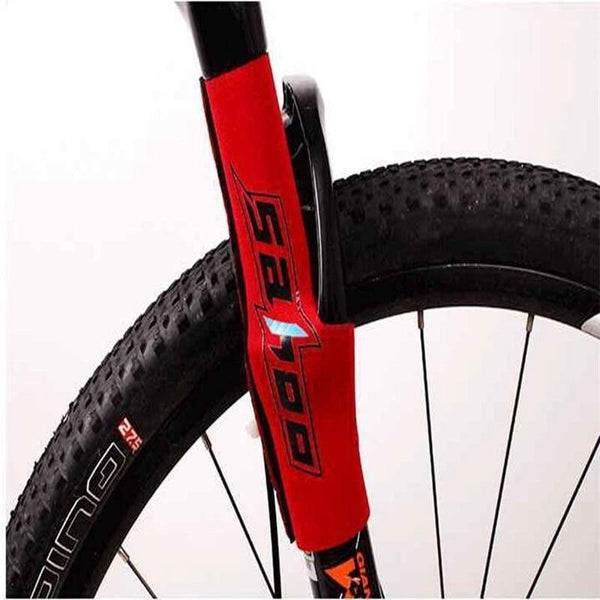 Planet Gates Red 2Pcs/Pair Bicycle Frame Chain Protector Cycling Mountain Bike Stay Front Fork Protection Guard Protective Pad Wrap Cover