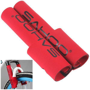 Planet Gates Red 2Pcs/Pair Bicycle Frame Chain Protector Cycling Mountain Bike Stay Front Fork Protection Guard Protective Pad Wrap Cover