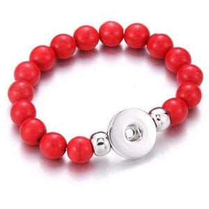 Planet Gates red 3 Handmade Snap Button Bracelet 10mm Imitation Pearls Beads Snap Jewelry Fit 18mm Snap Button Jewelry Beaded Bracelet