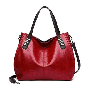 Women Oil Wax Leather Designer Handbags High Quality Shoulder Bags Ladies PU Leather Women Bags