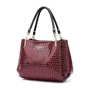 Luxury Crocodile Handbag Women Retro Three-pocket Large Shoulder Bag Female High Quality