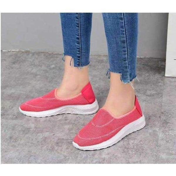 Planet Gates Red / 35 Brand Women Casual Shoes Slip-on Size 35-40 2018 Women's Shoes Summer Breathable Air Mesh Lazy Loafers Female Flats Girl's Shoes