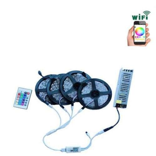 Planet Gates Red / 3528 60LED / Není vodotěsné SMD5050 5m 10m 15m 20m 30/60LED/m LED páska Voděodolná diodová stuha 24k Wifi ovladač DC 12V adaptér sada RGB LED páska