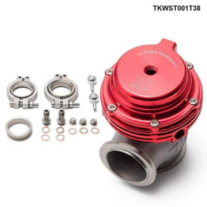 Planet Gates Red 38mm Compact Jdm Turbo V-Band External Wastegate Manifold Mount Waste Gate TKWST001T38