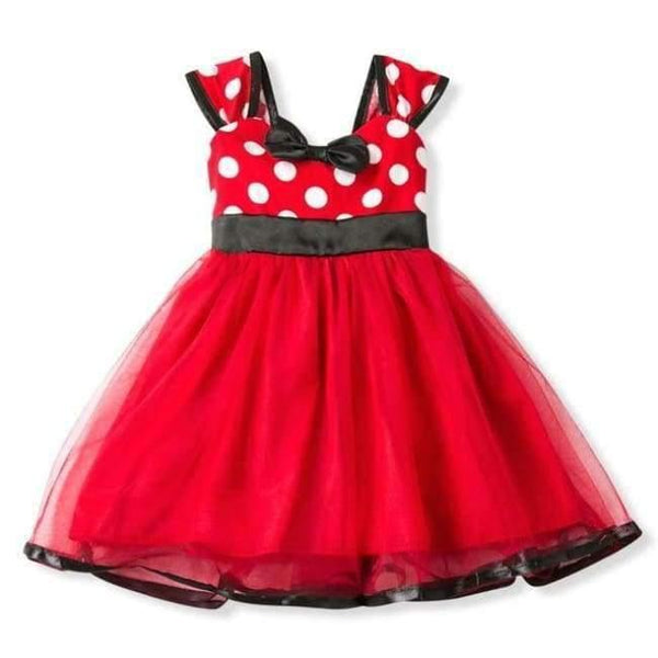 Planet Gates Red / 3T Fancy 1 Year Birthday Party Dress For Halloween Cosplay Minnie Mouse Dress Up Kid Costume Baby Girls Clothing For Kids 2 6T Wear