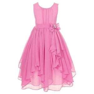 Planet Gates Red / 3T Summer Girls Princess Dress Sleeveless Bowknot Mesh Girls Party Dress 3-14 Years Kids Teenage Girls Clothing