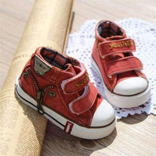 Planet Gates Red / 4 Children canvas shoes girls and boys fashion flats shoes breathable kids sneakers child casual baby shoes size 19-24