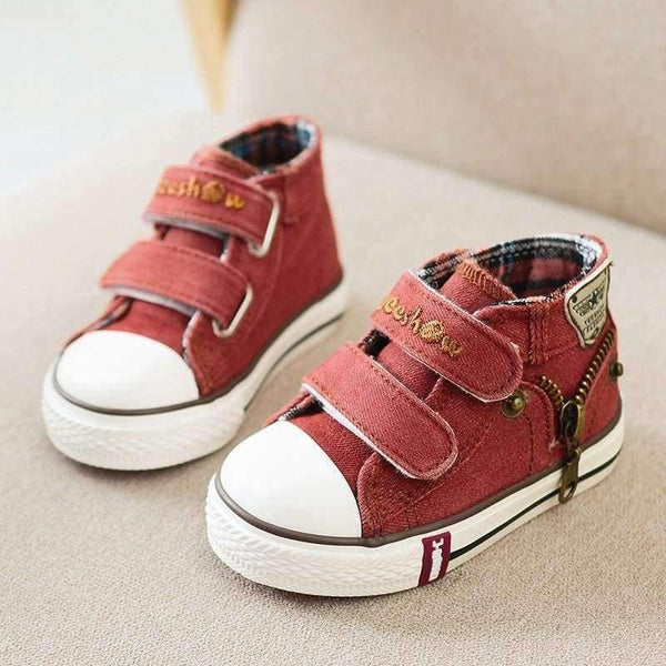 Planet Gates Red / 4 Children canvas shoes girls and boys fashion flats shoes breathable kids sneakers child casual baby shoes size 19-24