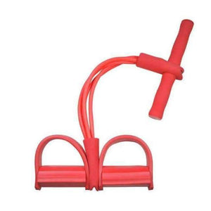Planet Gates Red 4 Tube Home Gym Sport Fitness Body Building Crossfit Equipment Yoga Pilates Elastic Rubber Pedal Exerciser Resistance Bands Rope