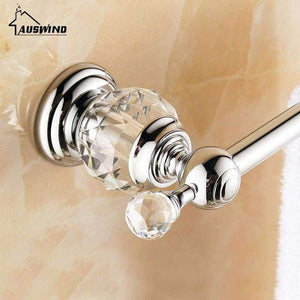 Planet Gates Red / 40cm Crystal Chrome Towel Rack Antique Towel Bar Bathroom Accessories Products Solid Brass Towel Holder Wall Mount toalleros de barra