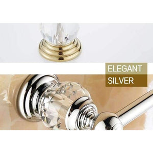 Planet Gates Red / 40cm Crystal Chrome Towel Rack Antique Towel Bar Bathroom Accessories Products Solid Brass Towel Holder Wall Mount toalleros de barra