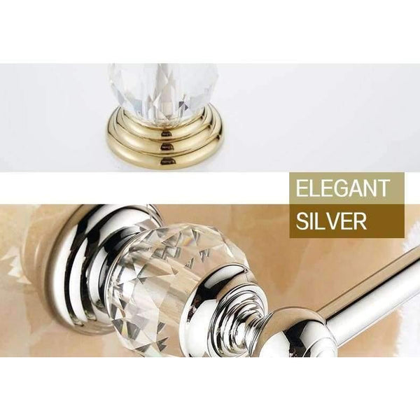 Planet Gates Red / 40cm Crystal Chrome Towel Rack Antique Towel Bar Bathroom Accessories Products Solid Brass Towel Holder Wall Mount toalleros de barra