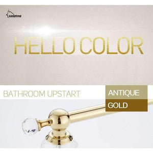 Planet Gates Red / 40cm Crystal Chrome Towel Rack Antique Towel Bar Bathroom Accessories Products Solid Brass Towel Holder Wall Mount toalleros de barra