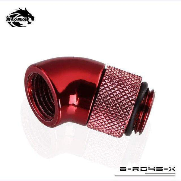Planet Gates Red 45 Diamond B-RD90-X/B-RD45-X 45/90 Degree Female-Male Rotate Fitting Rotatable Elbow For PC Water Cooling G1/4