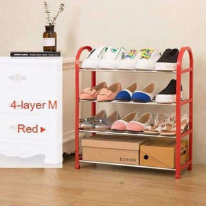 Planet Gates Red 4l M Minimalist Modern Assembly Metal Shoe Rack Standing Shoe Organizer Space Saver Living room Shoe Storage Rack for home furniture