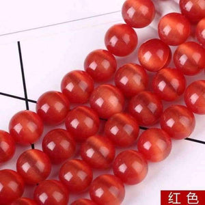 Planet Gates red / 4mm 95pcs White/Pink/Purple/Green Natural Cat Eye Beads for Making Jewelry DIY Bracelets Necklace Findings Wholesale 4/6/8/10/12MM Strand